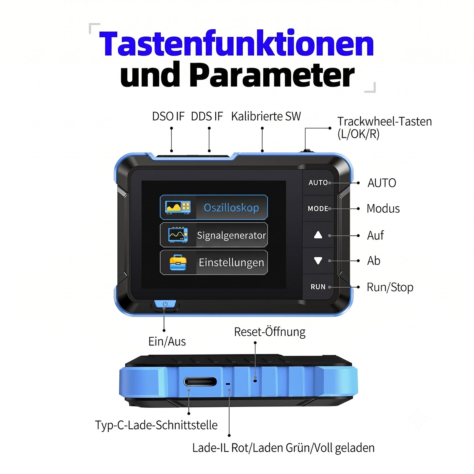 FNIRSI DSO-153 Mini-oscilloscope avec générateur de signaux – 1 MHz de bande passante, 5 MS/s, écran 2,4" – Image 8
