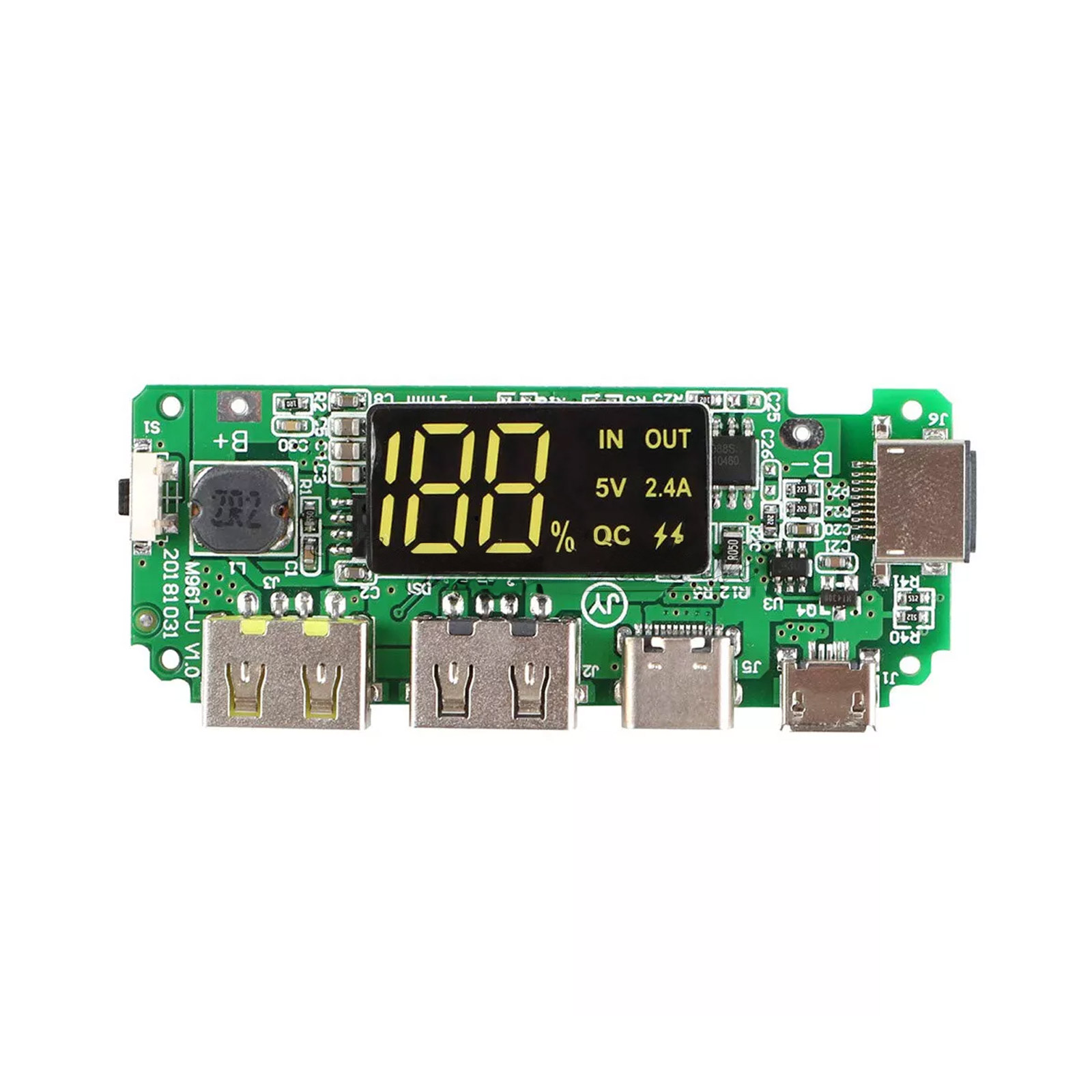 Module chargeur de batterie Lithium 18650 Dual USB avec convertisseur Step-Up Buck 5V