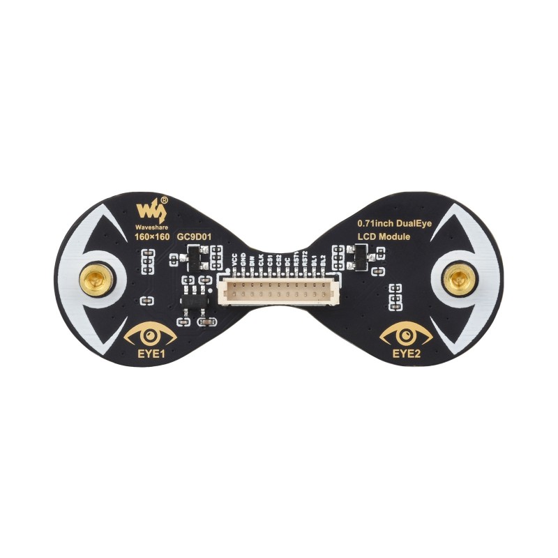 Waveshare 0.71" Dual Eye Display – 2× écrans IPS ronds avec 160×160 px, GC9D01, SPI – Image 3