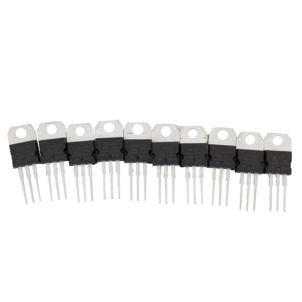 Kit de régulateurs de tension 50 pièces à 10 modèles L7805/7806/7812/7824/LM317 – Image 4