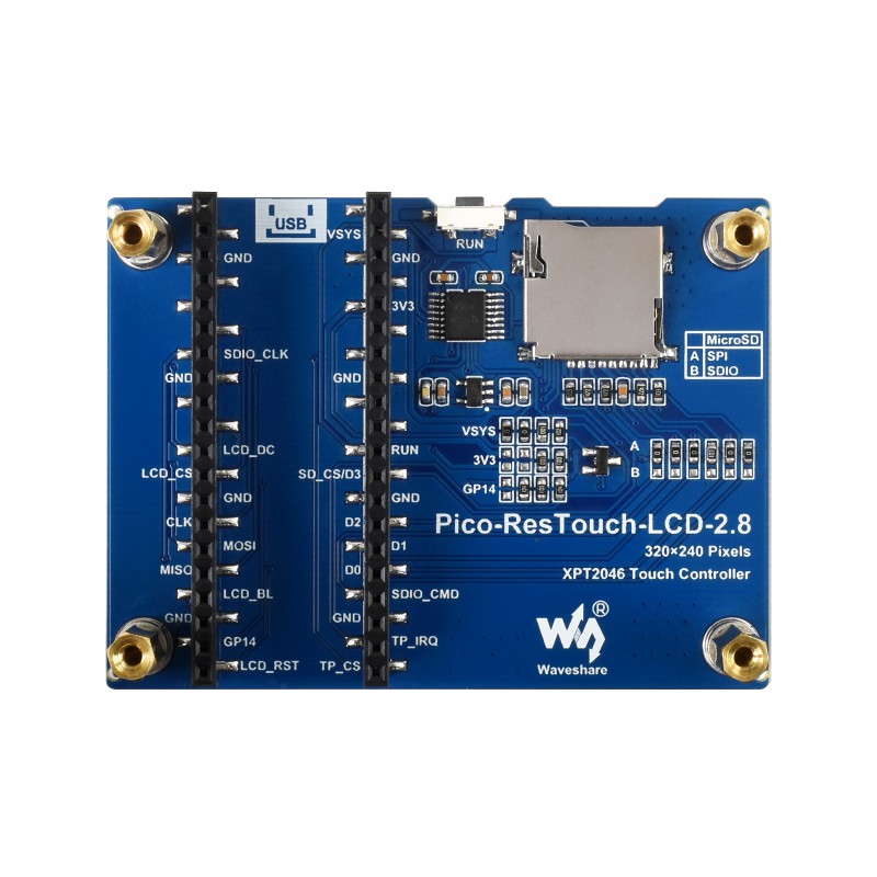 Module d'affichage tactile Waveshare 2,8" pour Raspberry Pi Pico – Image 4
