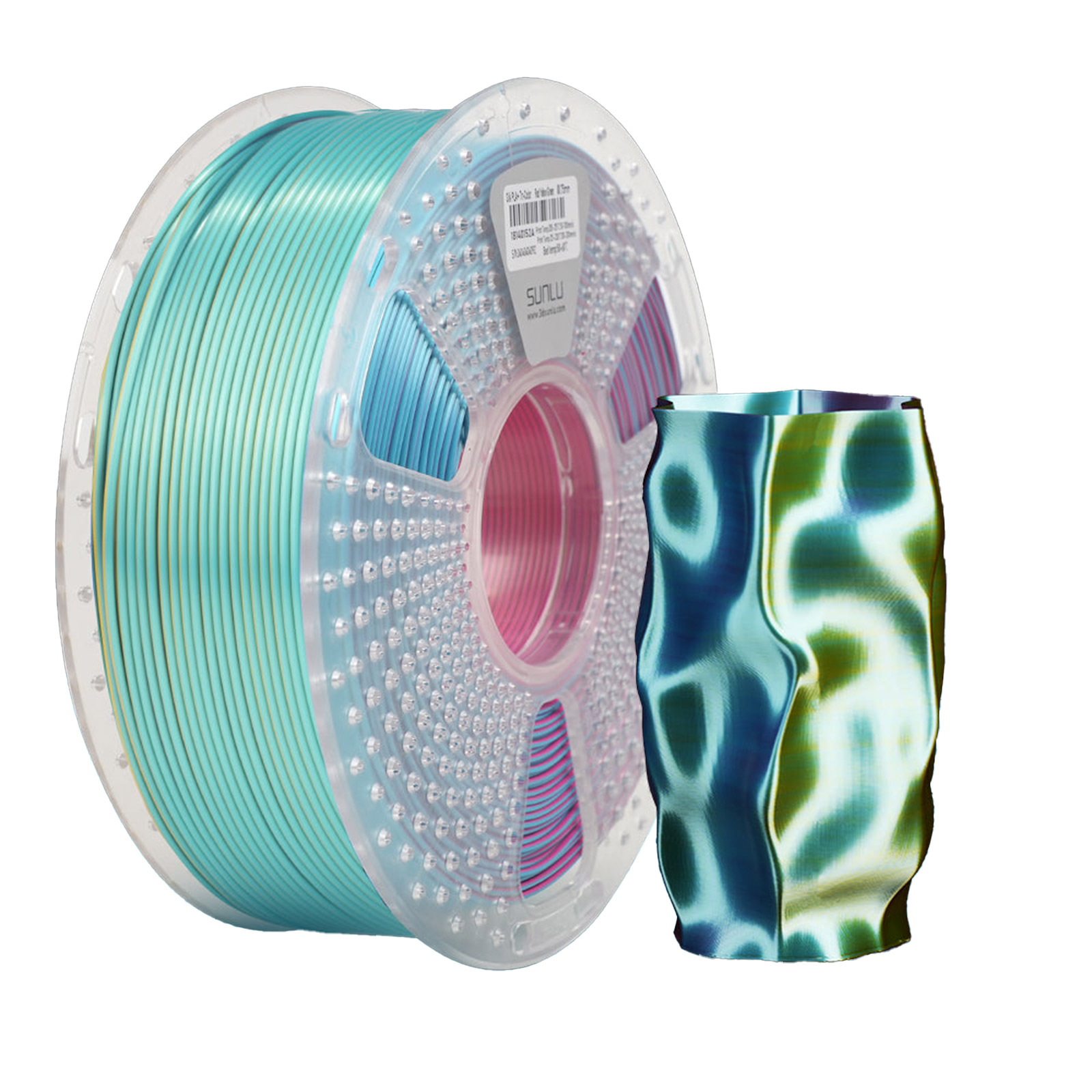 yourDroid Tri-Color Biosilk Filament PLA+ Rouge/Jaune/Vert 1.75mm 1kg – Image 2