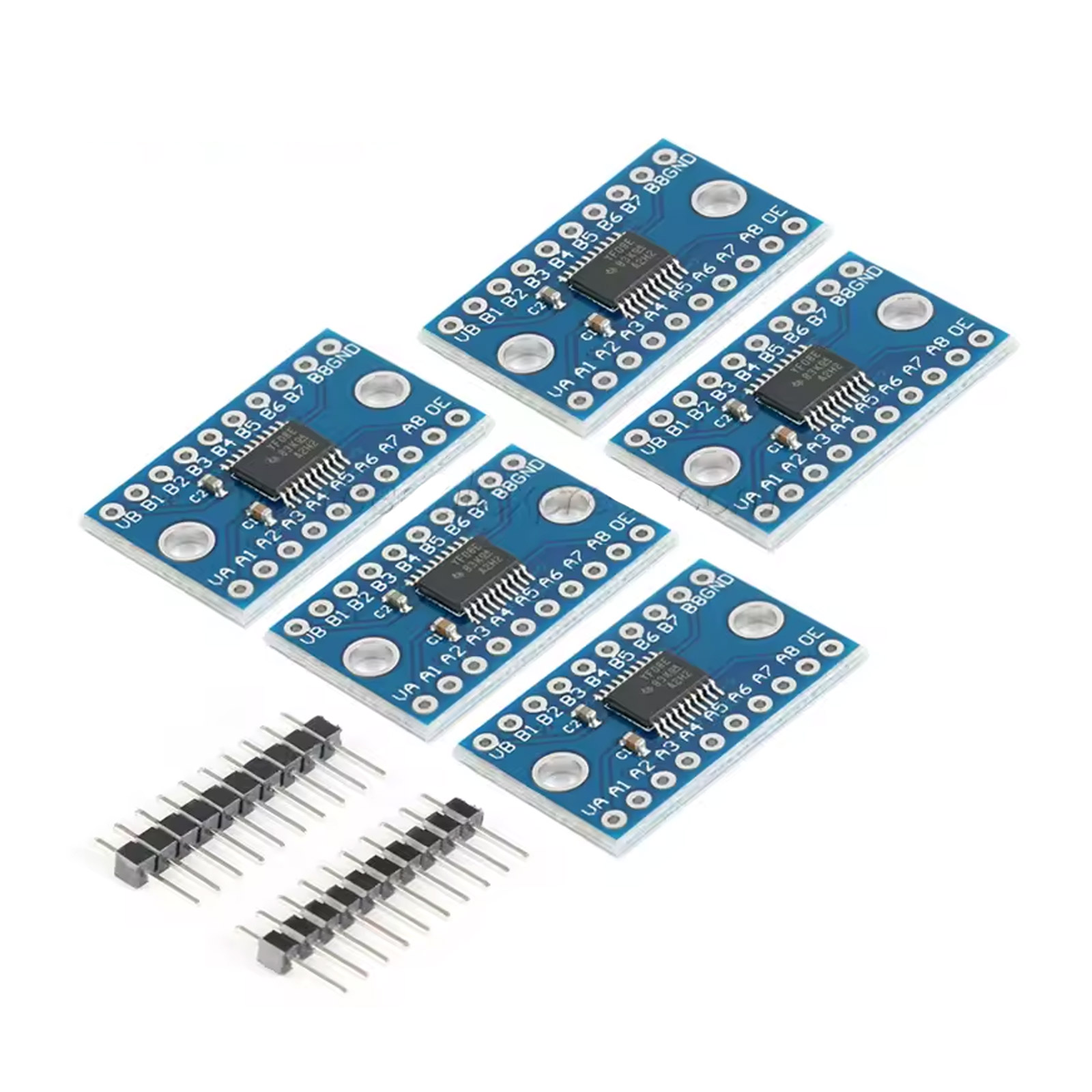 5x TXS0108E Module convertisseur de niveau logique 8 canaux 3,3V 5V bidirectionnel