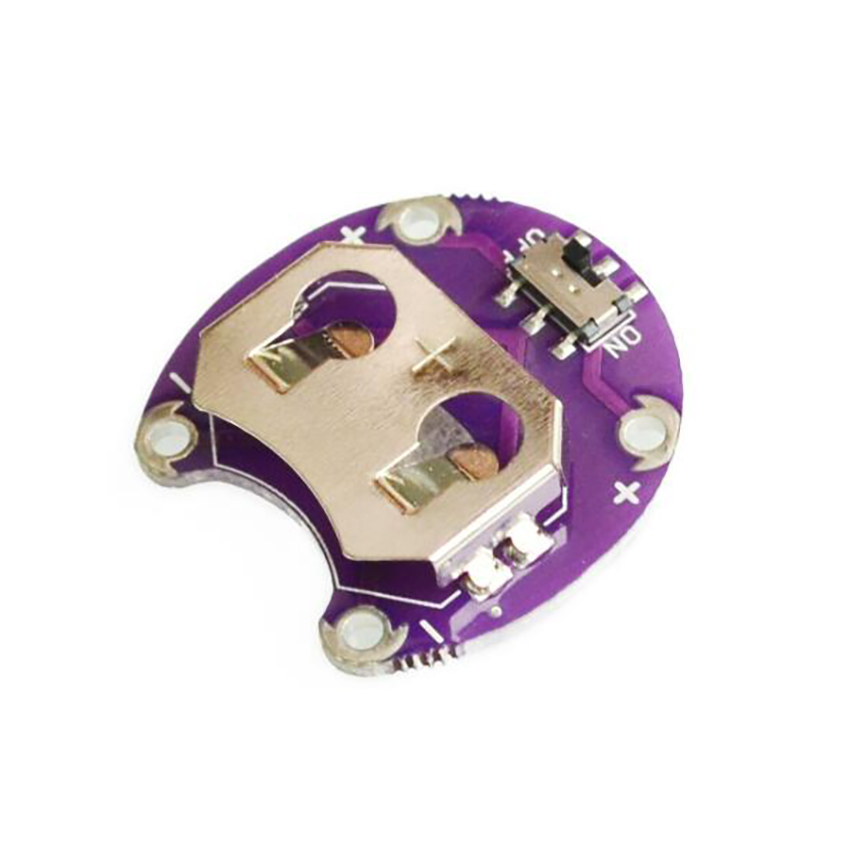 Support de pile CR2032 3V avec interrupteur marche/arrêt