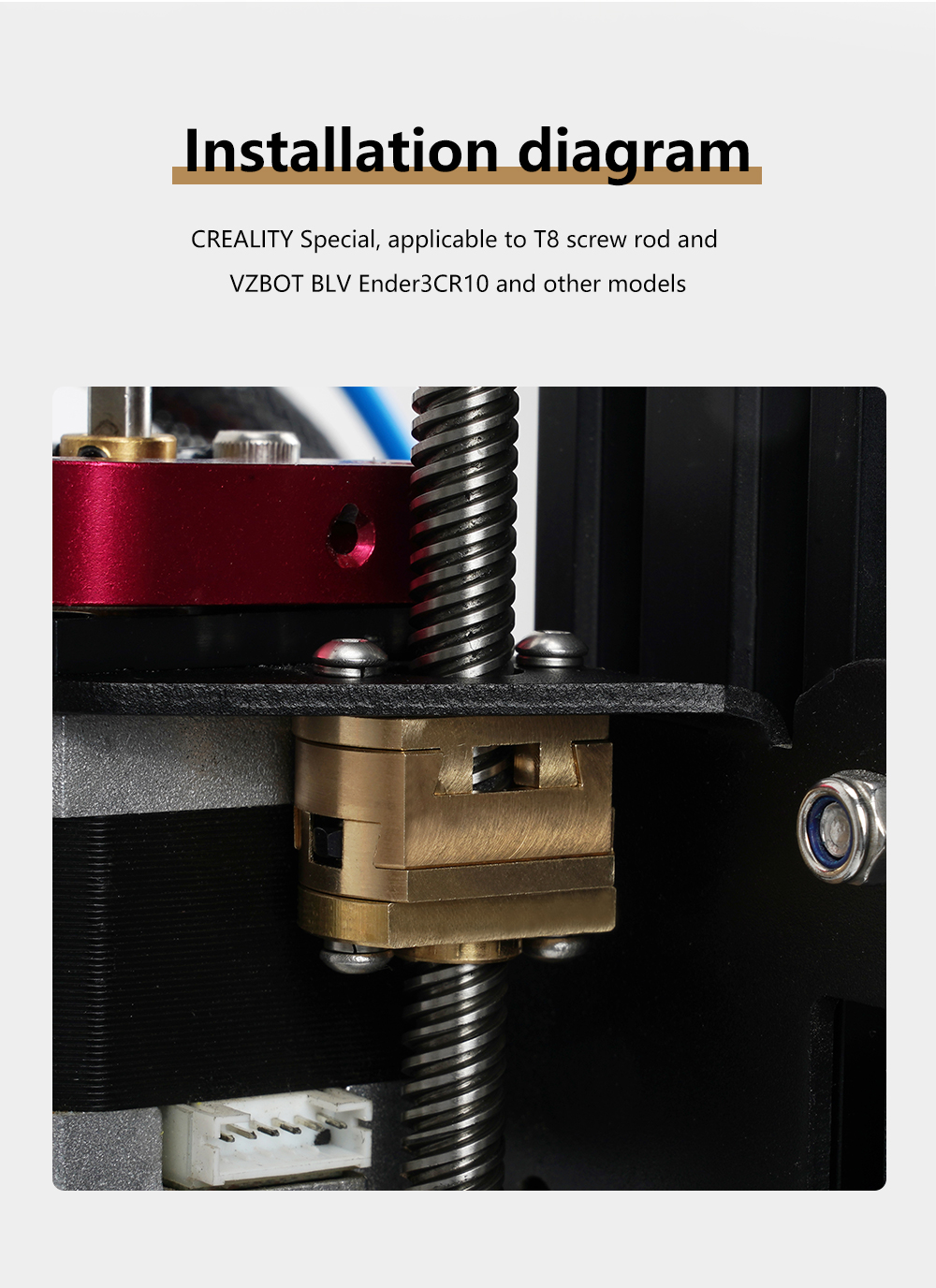 Accouplement Oldham pour imprimante 3D Creality Ender-3 V2 CR-10 Upgrade – Image 5