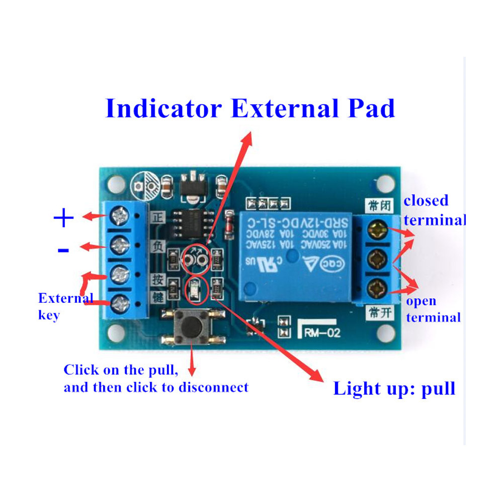 Module relais 12V avec bouton Start/Stop – Image 7
