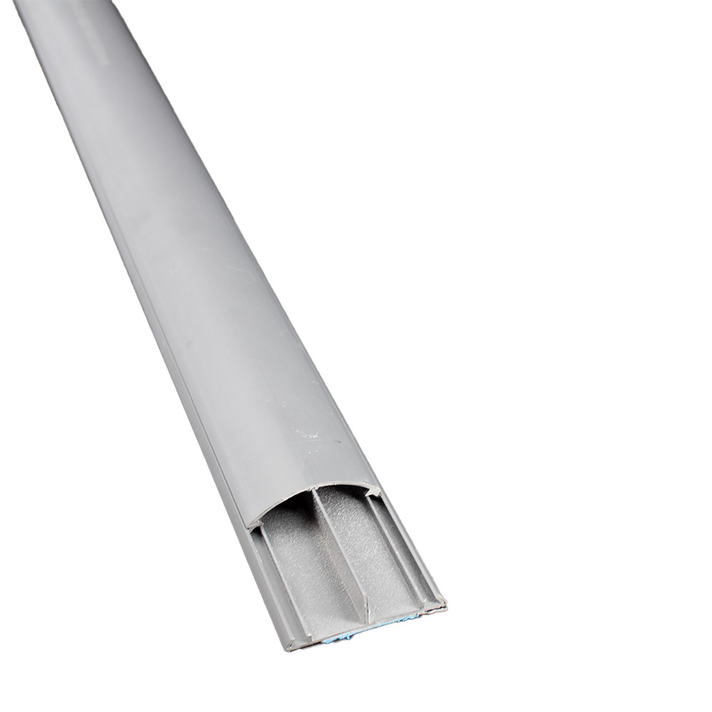 Goulotte de sol 15x50mm 1m gris autocollante