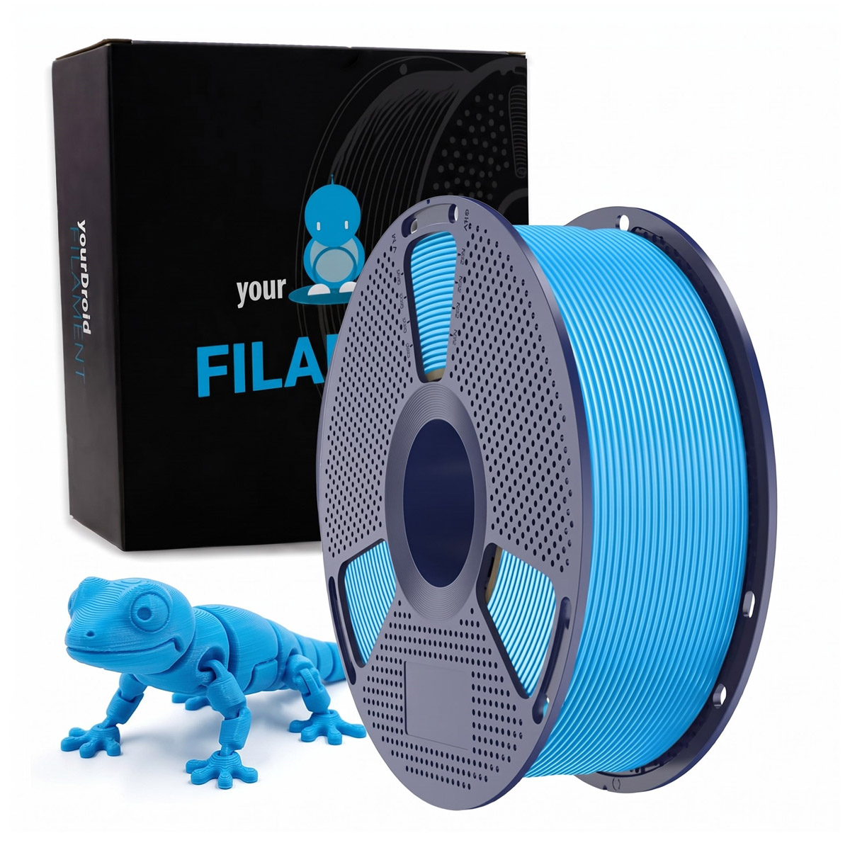 Filament PETG yourDroid bleu ciel 1.75 mm 1 kg