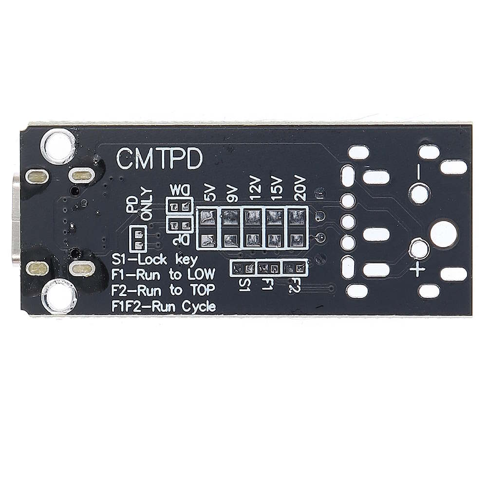 Carte USB-C PD Trigger 100W – Sélection de tension 5V/9V/12V/15V/20V avec pastilles à souder – Image 2