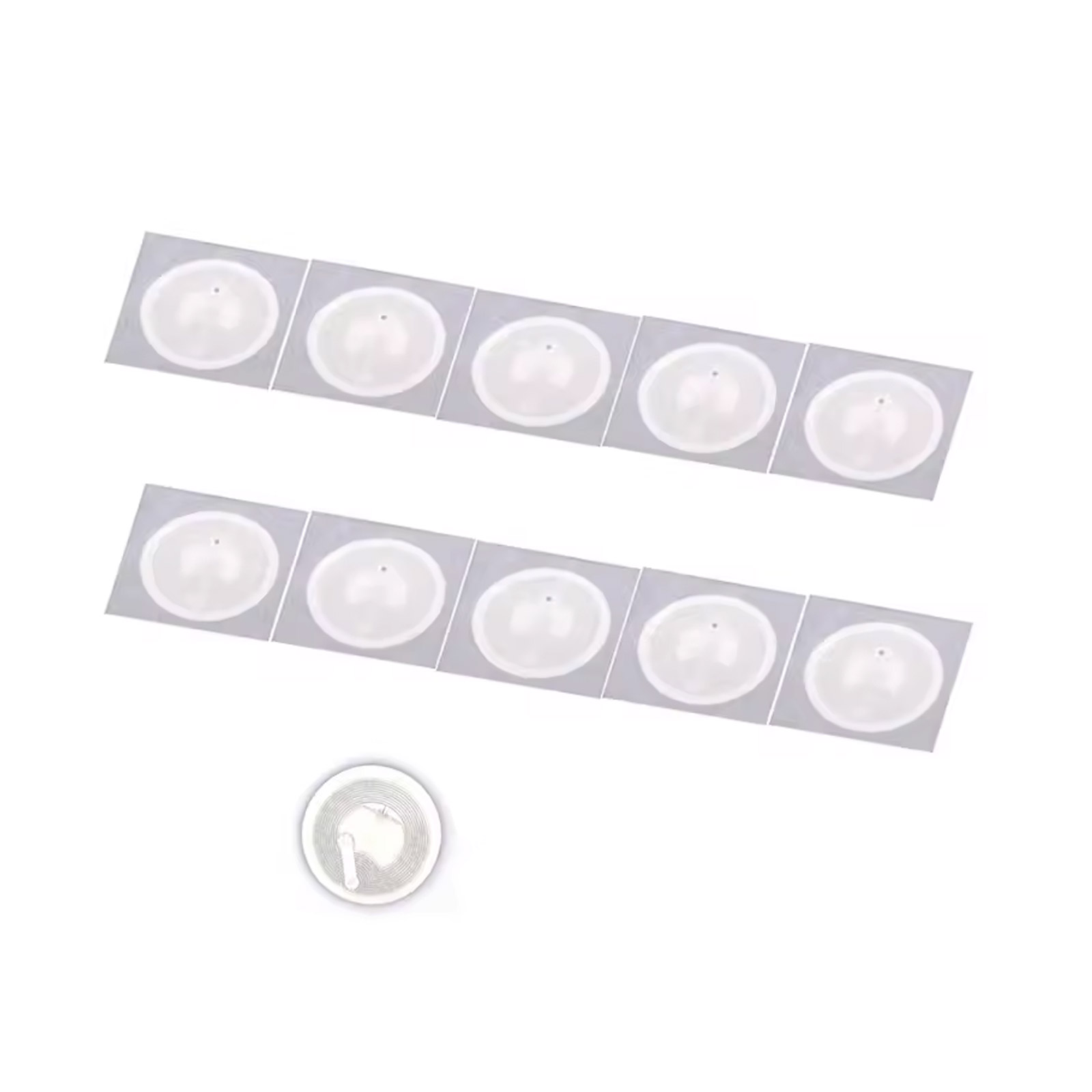 10 pièces étiquettes NFC 13,56 MHz Ntag213 rondes 25 mm ISO14443A NTAG 213