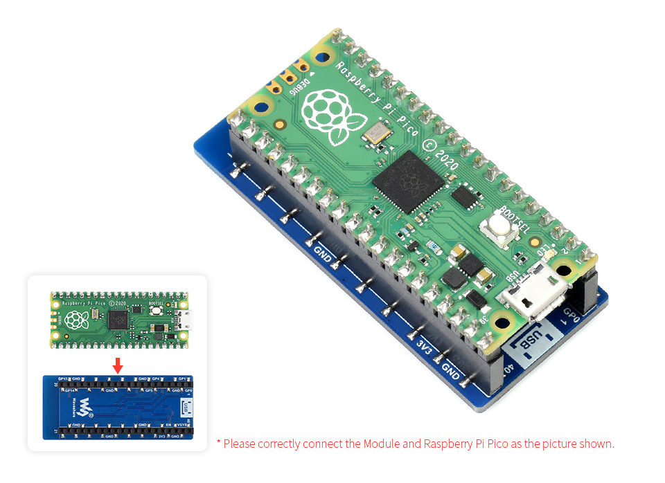 Module WiFi Waveshare ESP8266 pour Raspberry Pi Pico – Image 6