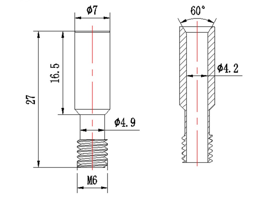 Tuyau d'alimentation CR-10S/Ender-3 Nozzle Throat – Image 2