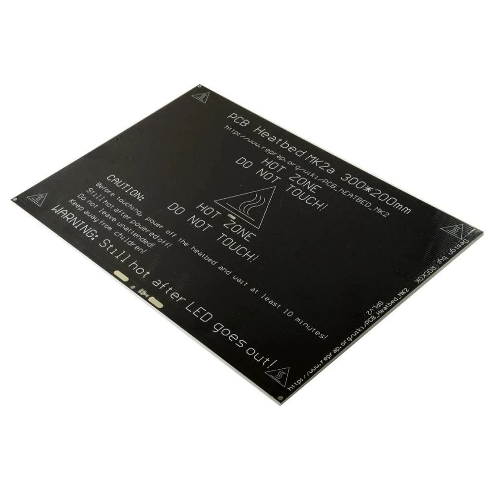 MK2A carte PCB lit chauffant 300x200 mm (noir)