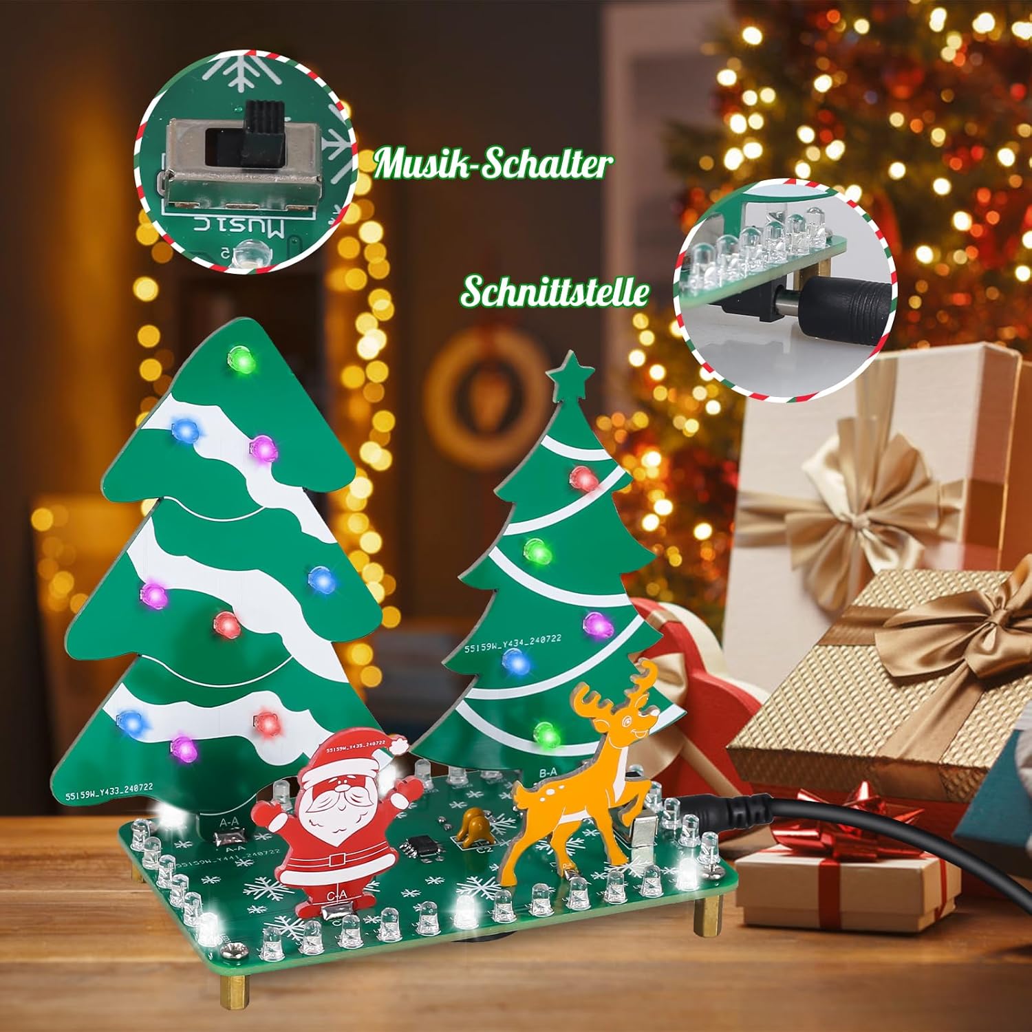 Kit sapin de Noël LED avec musique - Mini forêt de Noël – Image 7