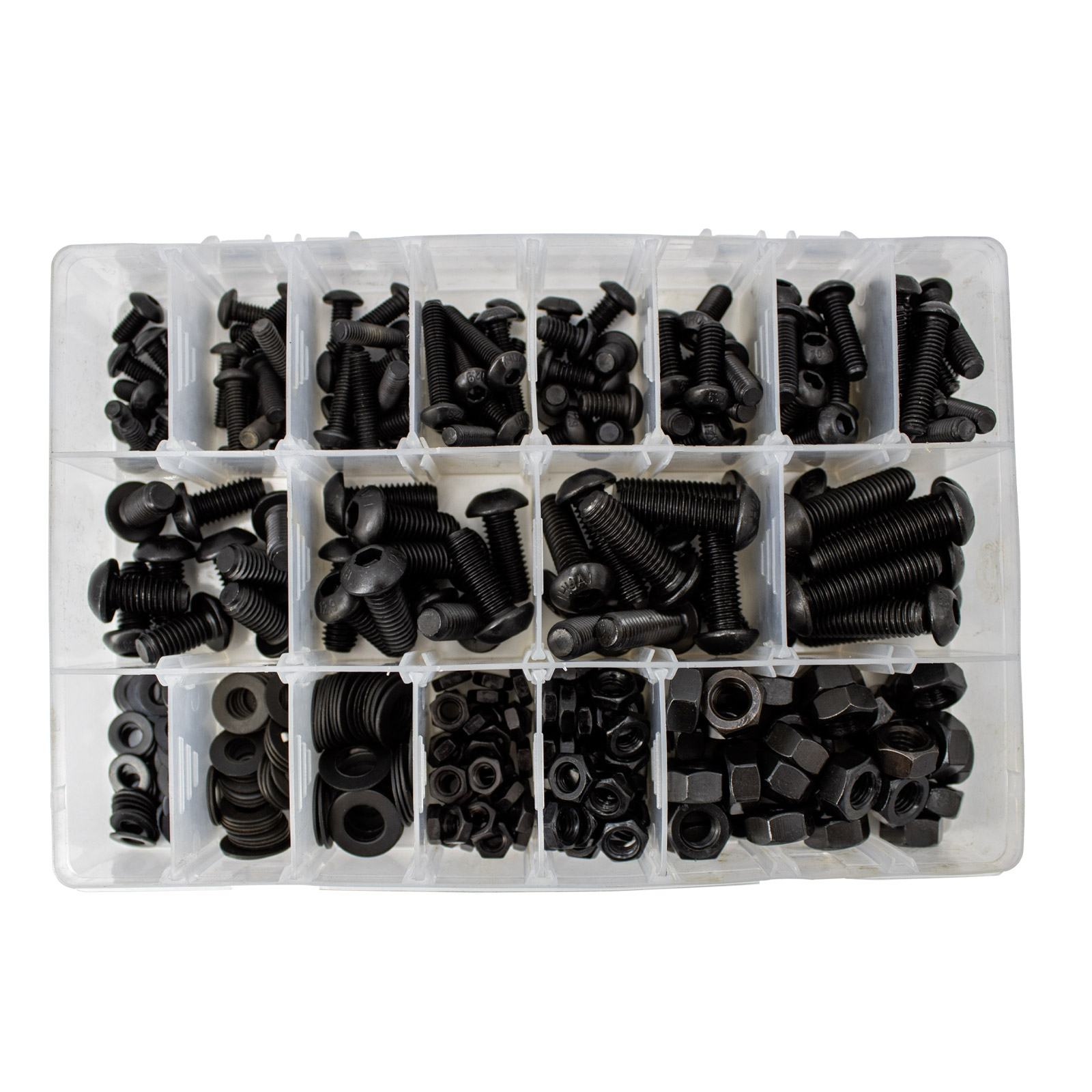 Kit de vis hexagonales en acier au carbone 360 pièces – Image 2