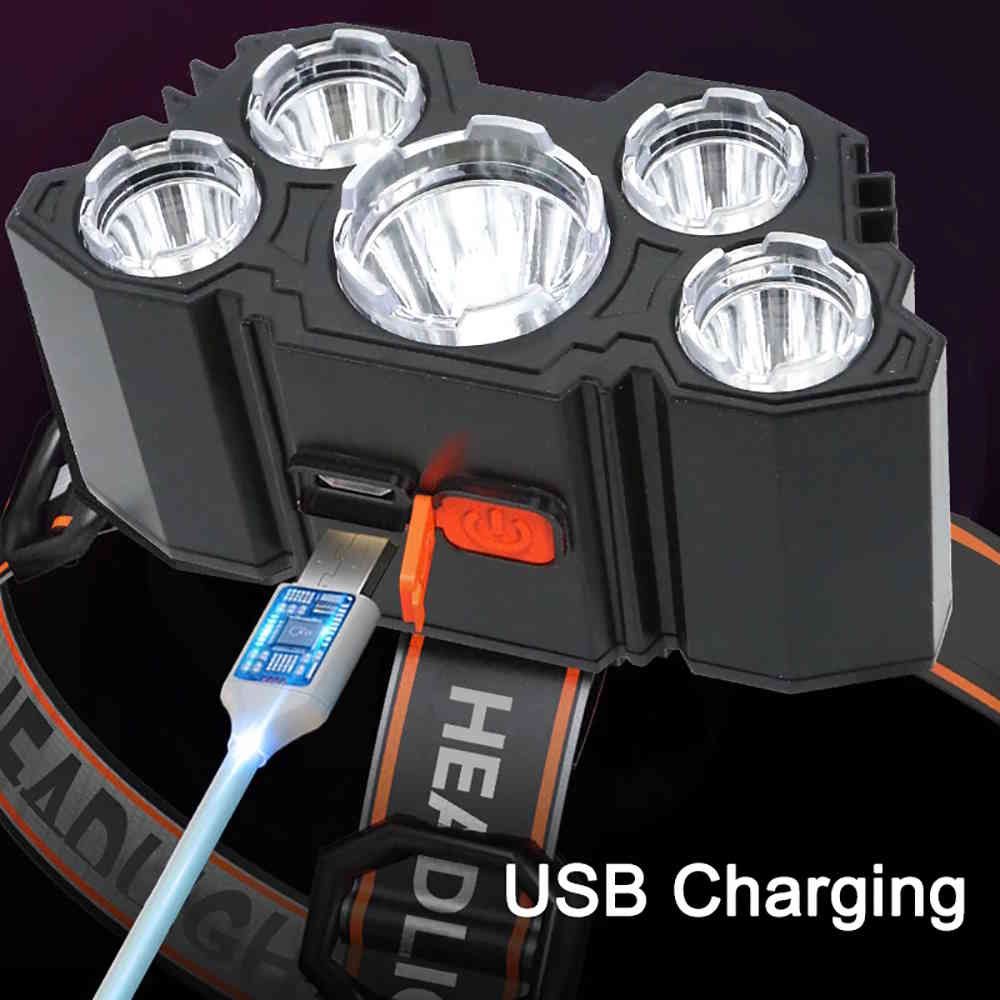 Lampe frontale LED 20 000 lumens rechargeable – Image 3