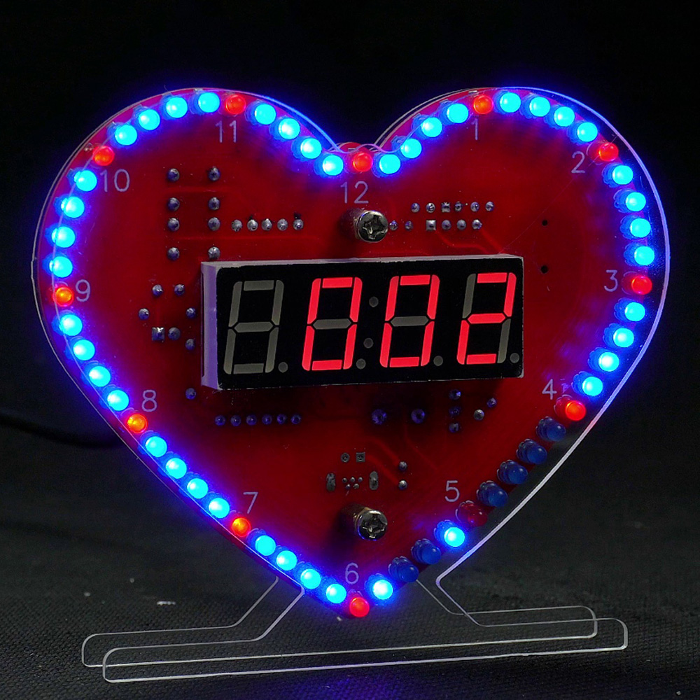 Kit Horloge LED en forme de cœur – Image 9