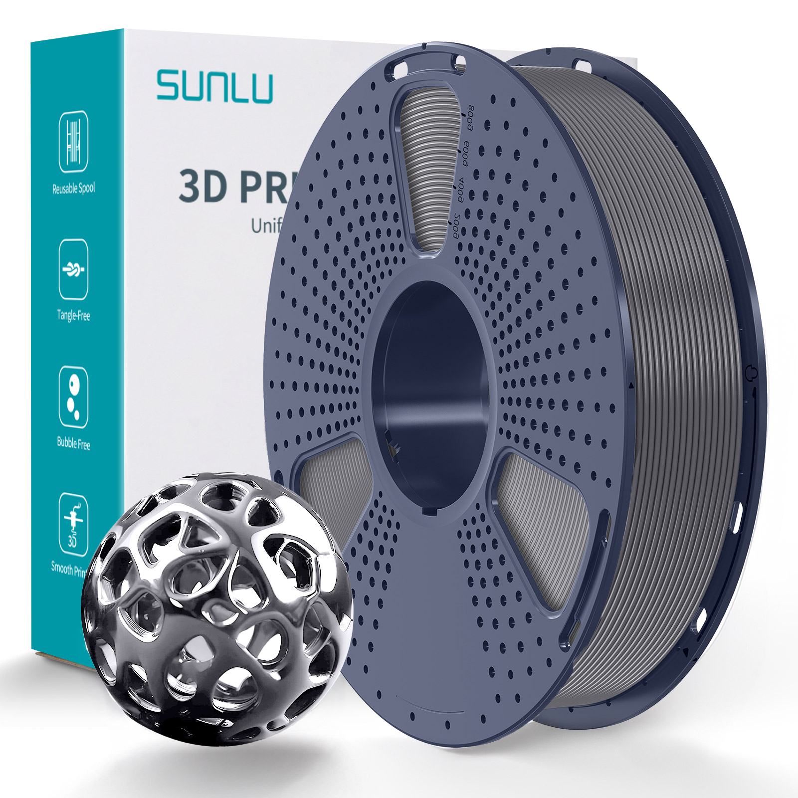 Filament Sunlu TPU gris 1,75 mm 500 g