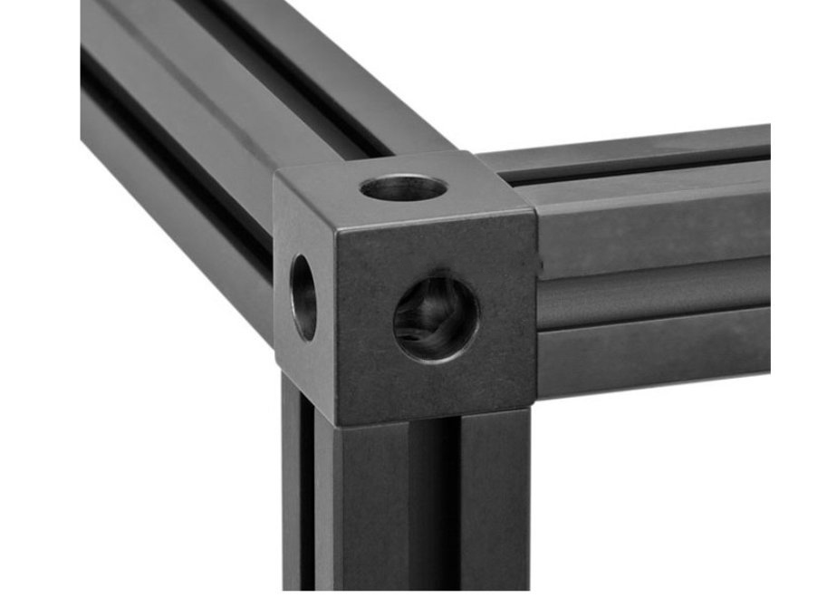 Connecteur d'angle 3 voies pour profilés aluminium V-Slot 2020, noir – Image 2