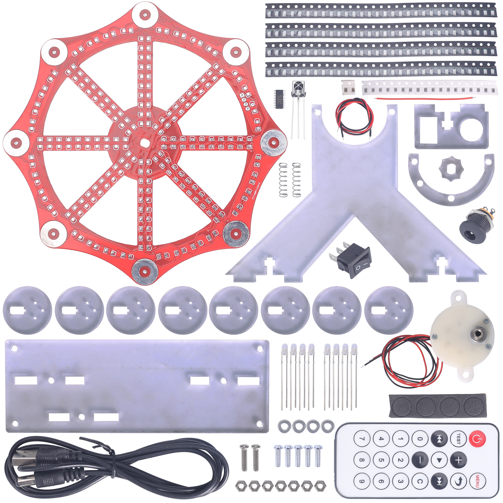 Kit de grande roue LED avec télécommande et animations – Image 3