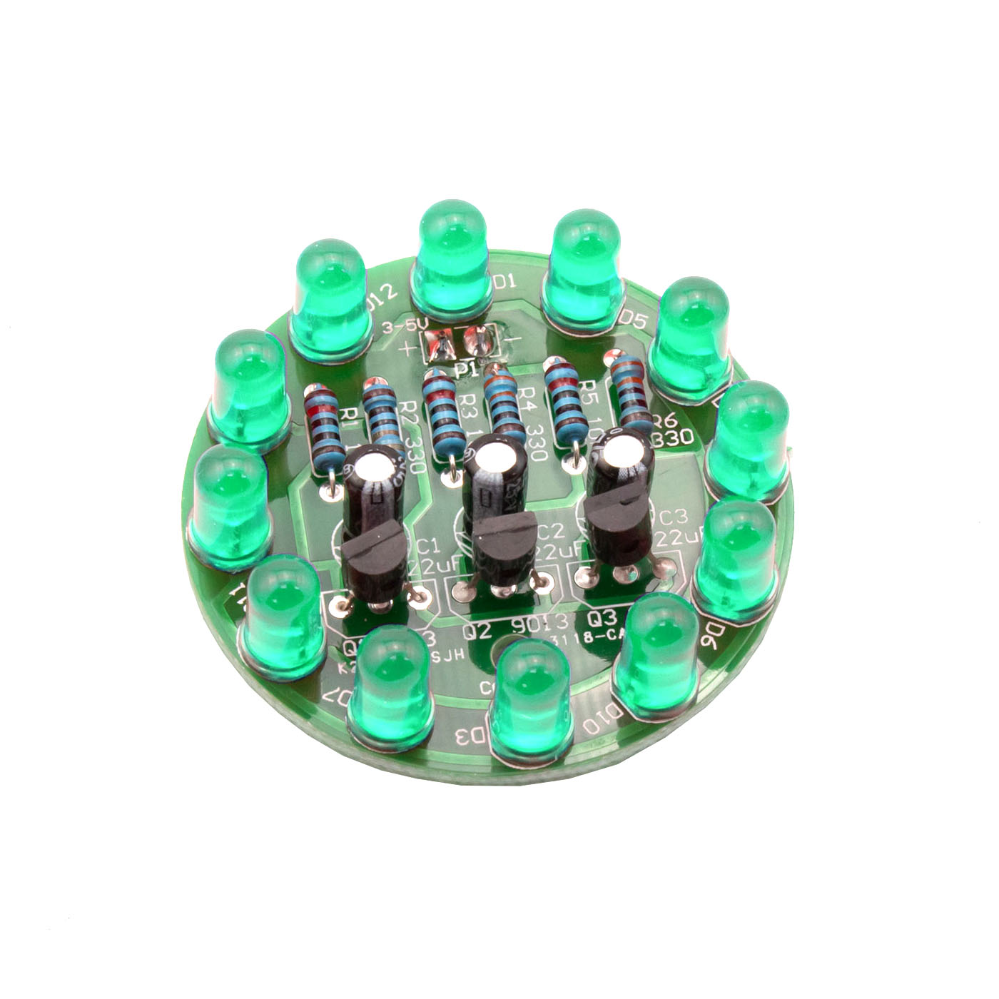 Kit chenillard LED à souder (Vert)