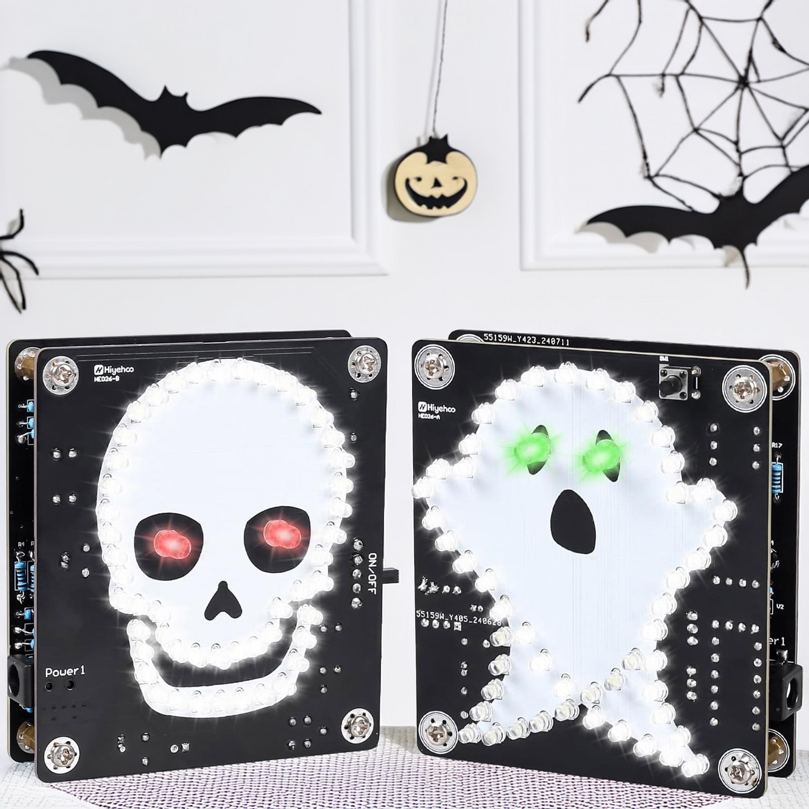 Kit Halloween Crâne/Fantôme à souder avec LEDs et effet sonore – Image 3