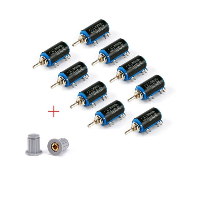 Kit potentiomètres multi-tours 9 pièces