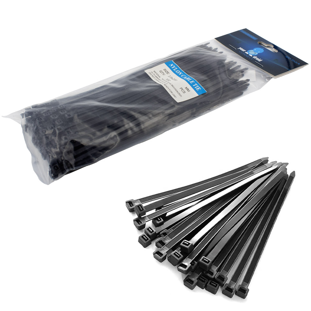 100 colliers de câble noirs 3,9*200 mm – Image 4