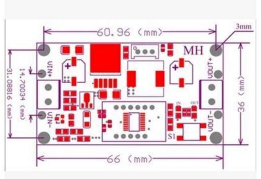 Convertisseur de tension LM2596 DC-DC régulateur abaisseur réglable avec voltmètre LED – Image 4