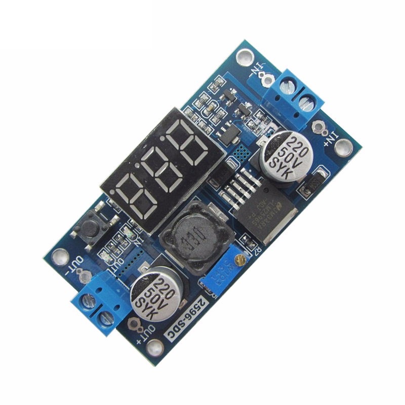 Convertisseur de tension LM2596 DC-DC régulateur abaisseur réglable avec voltmètre LED