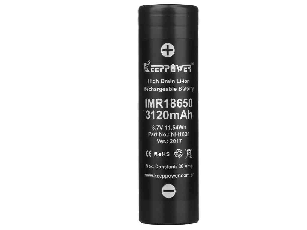 Lot de 2 batteries Keeppower IMR18650 - 3120mAh, 3,6V - 3,7V Li-ion (US18650VTC6) – Image 3