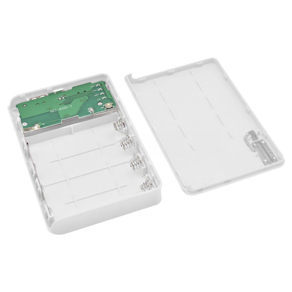 Boîtier de power bank 12 000 mAh blanc pour 4x batteries lithium 18650 – Image 5