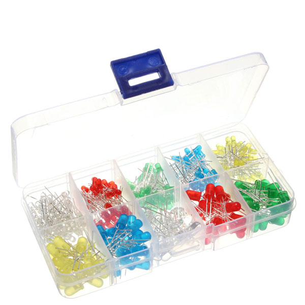 300 LEDs colorées 5 mm 3 mm triées dans une boîte en plastique – Image 5