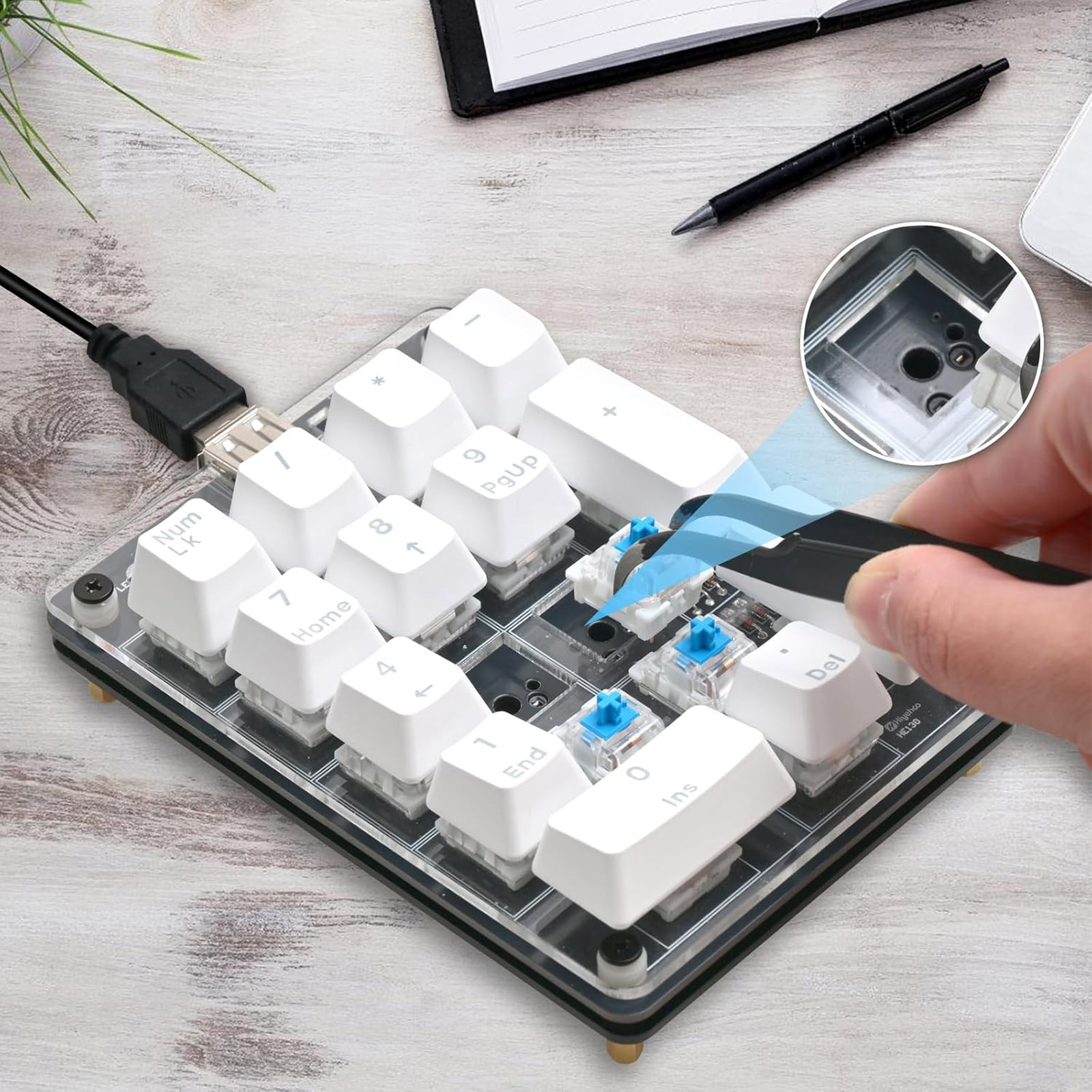 Kit DIY pavé numérique USB avec 17 touches mécaniques – Image 6