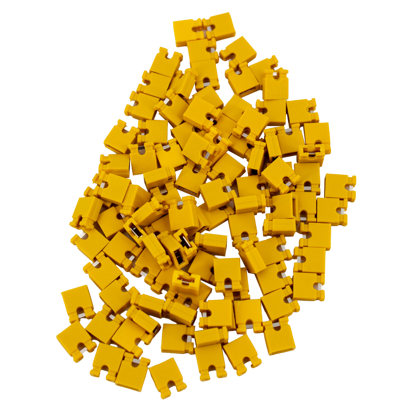 100 cavaliers de court-circuit 2,54 mm jaune