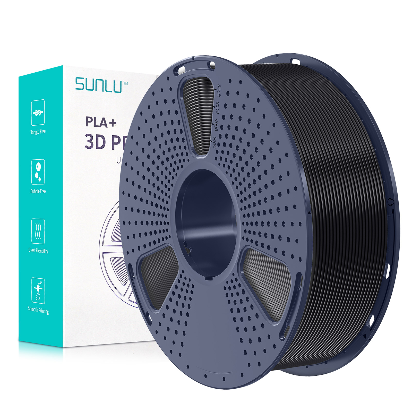 Filament Sunlu PLA+ Noir 1,75 mm 1 kg