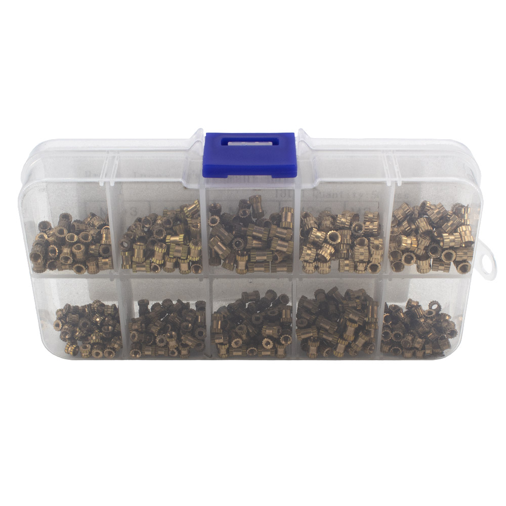 Kit d'écrous à sertir inserts filetés 500 pièces M2-M3 – Image 2