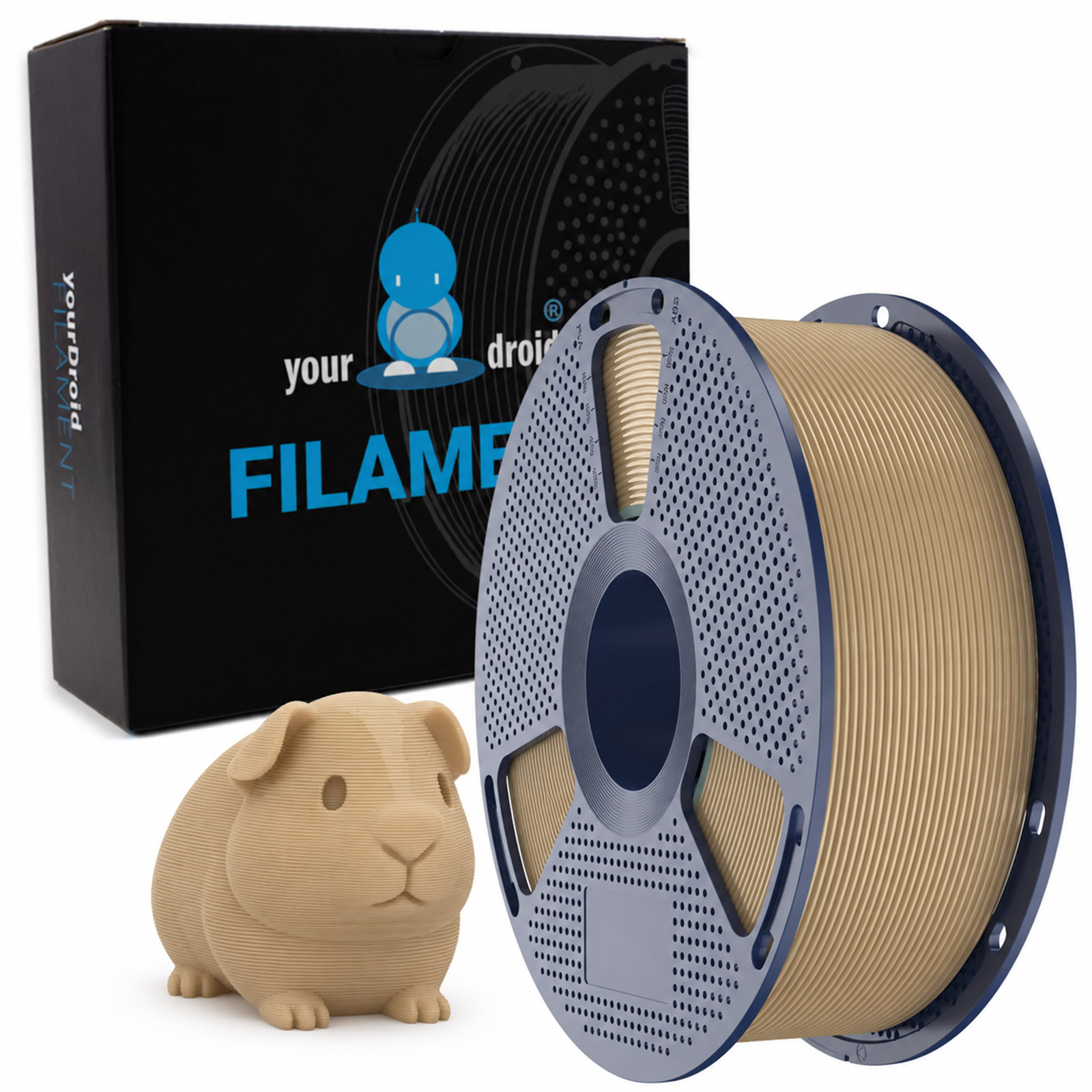 Filament yourDroid PLA+ Hellbraun Wüstensand 1,75 mm 1 kg