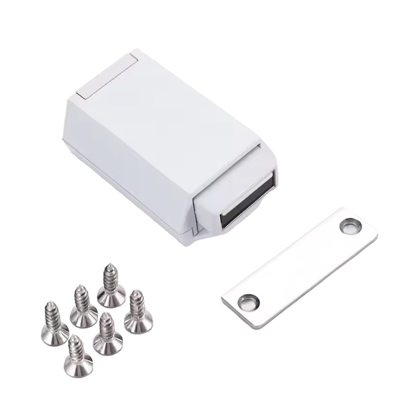 Ouvre-porte Push-to-Open Blanc – Ouvre-porte magnétique à pression pour portes jusqu’à 125 kg