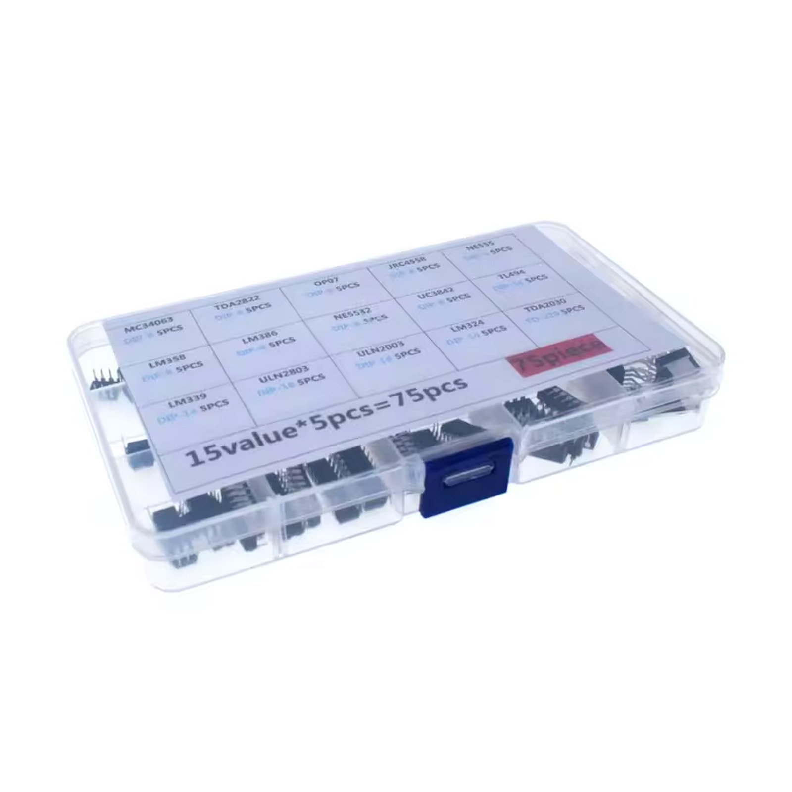 Kit DIY électronique assortiment de circuits intégrés DIP 75 pièces – Image 4