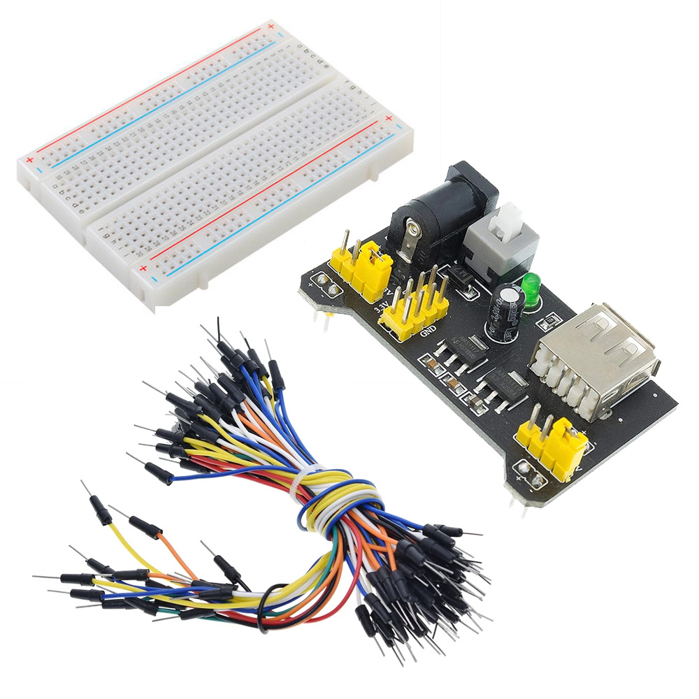 Carte d'essai 400 + adaptateur d'alimentation + 65 câbles jumper