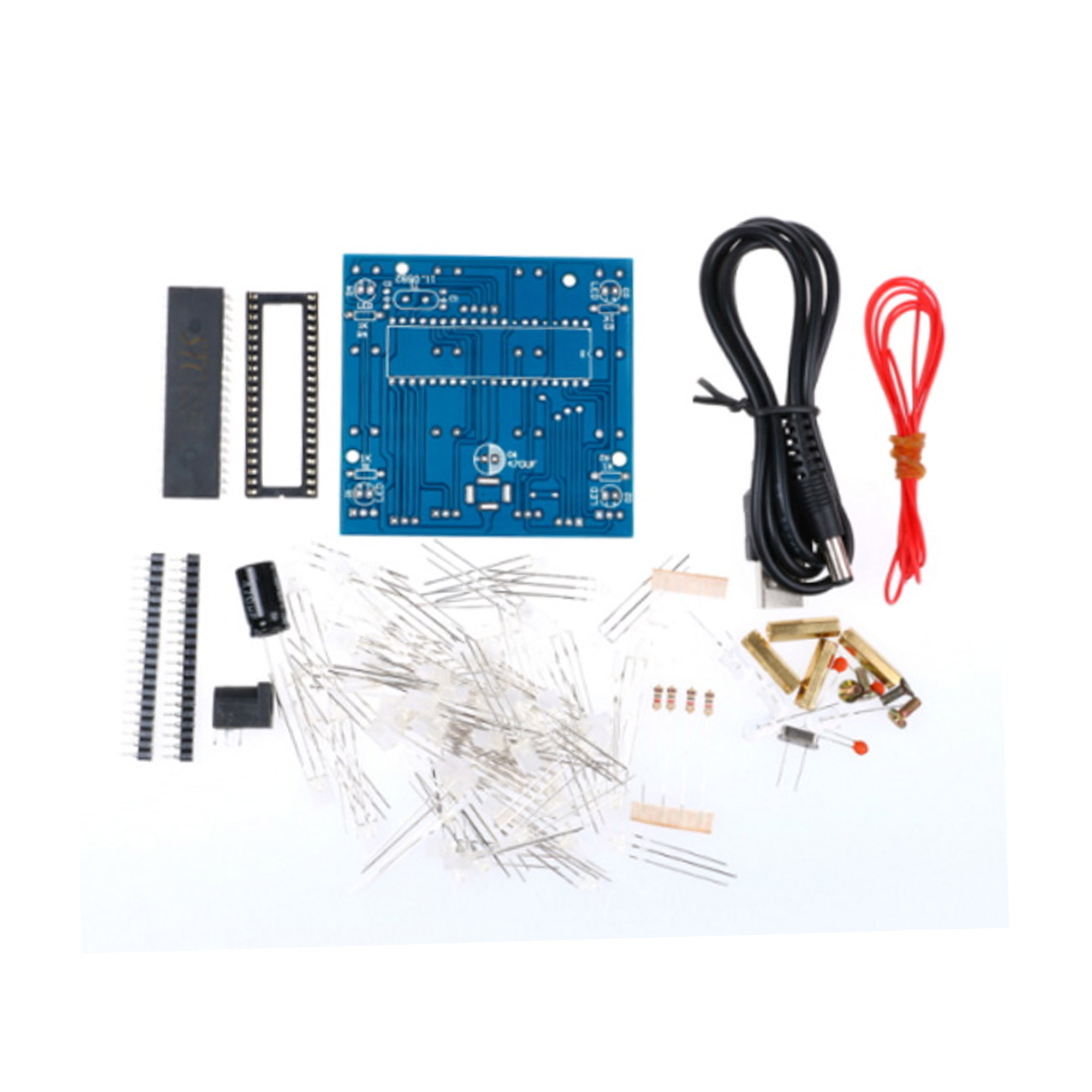 Kit cube LED 4x4x4 rouge/bleu
