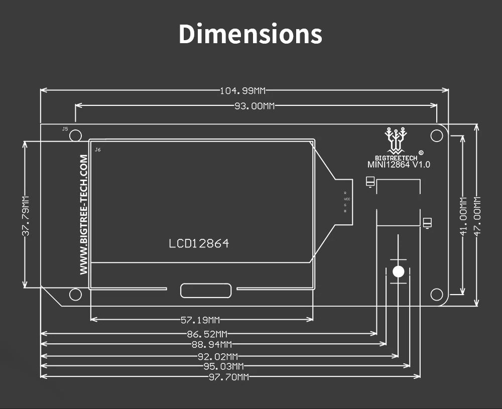 Bigtreetech LCD Display Mini 12864 – Image 6