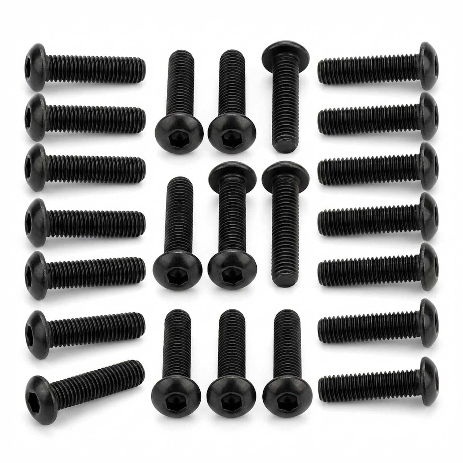 20x vis à tête lentille M5x25 mm à six pans creux noir