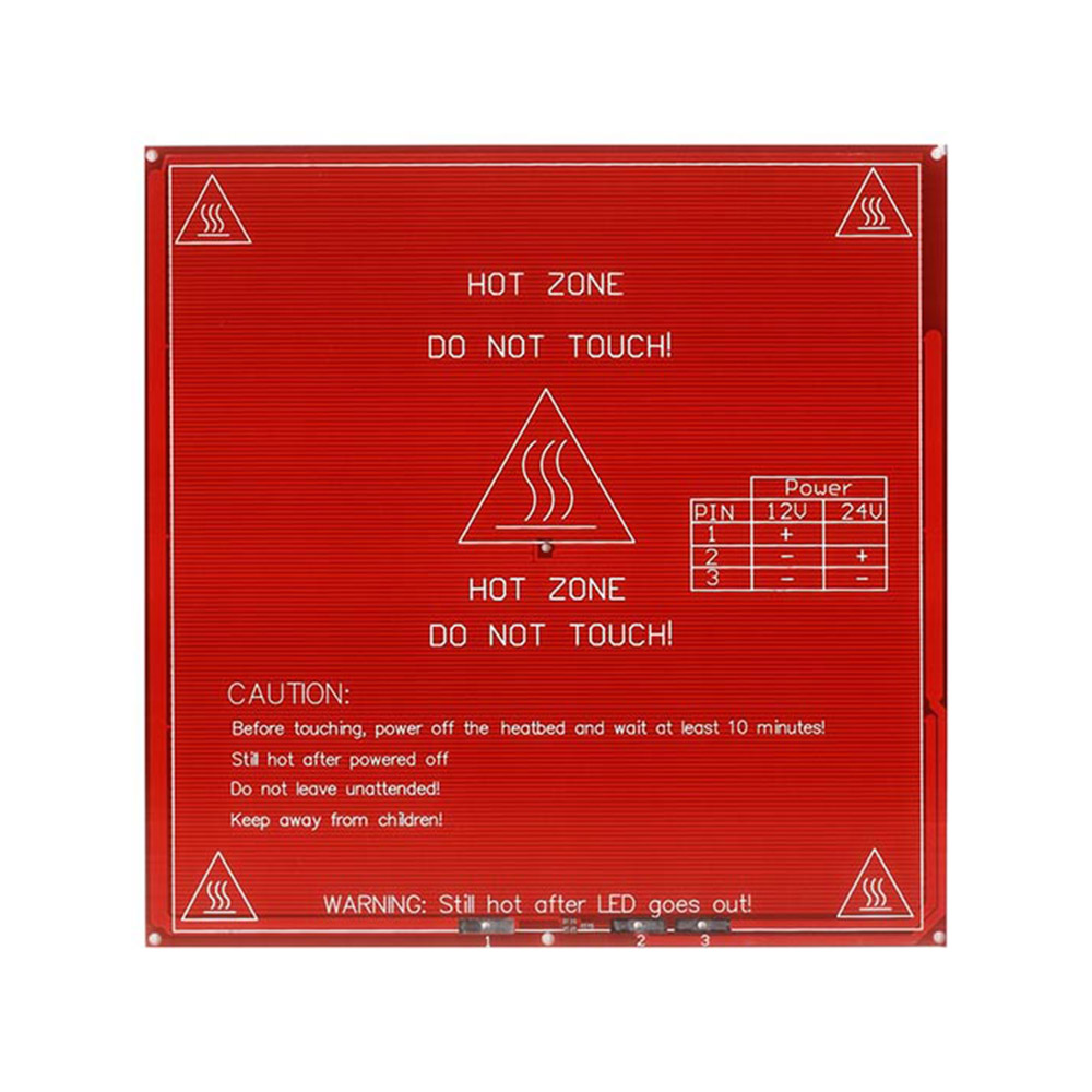 MK2B Plateau chauffant 214x214 mm (rouge)