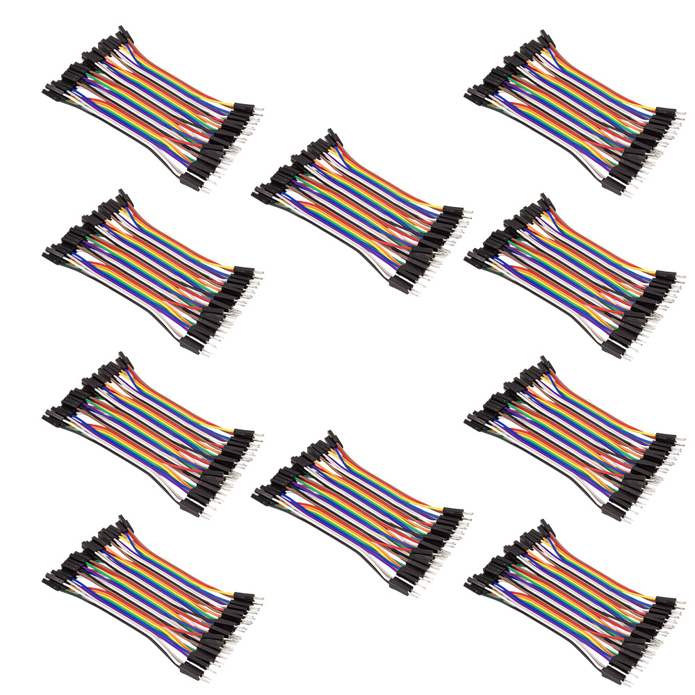 10x câbles Dupont 40 broches femelle-mâle 10 cm
