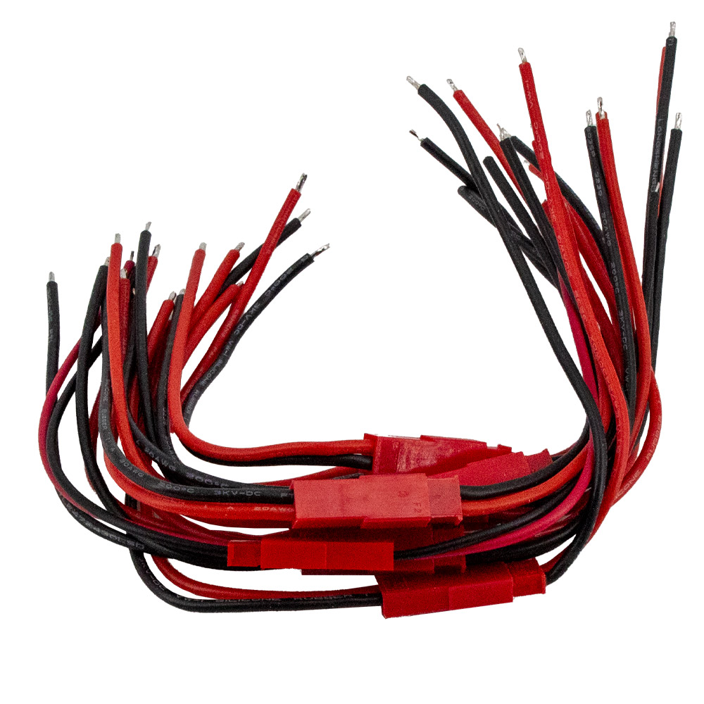 10x 1 paire câble JST 100 mm connecteur mâle + femelle pour batteries LiPo