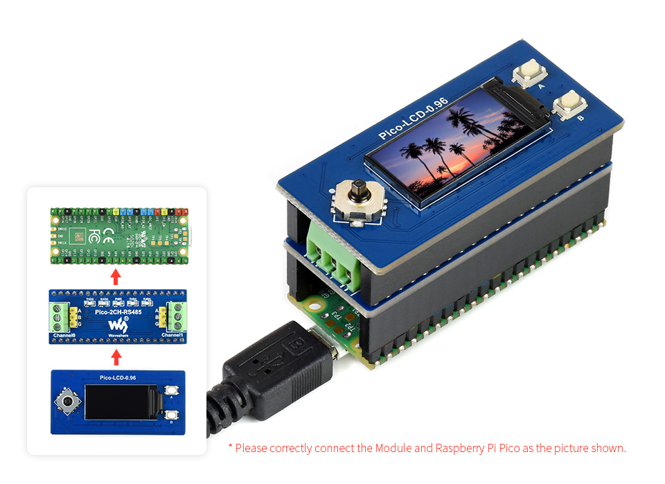 Module Waveshare 2 canaux UART RS485 pour Raspberry Pi Pico – Image 7