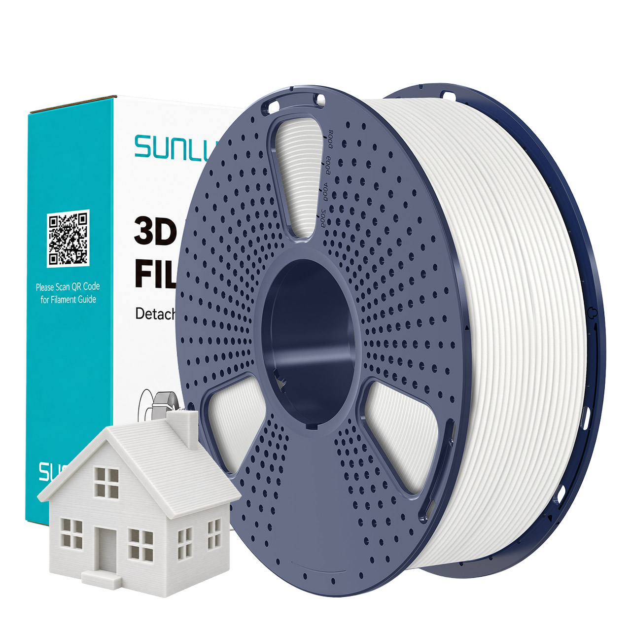Filament PETG Sunlu Blanc 1,75 mm 1 kg