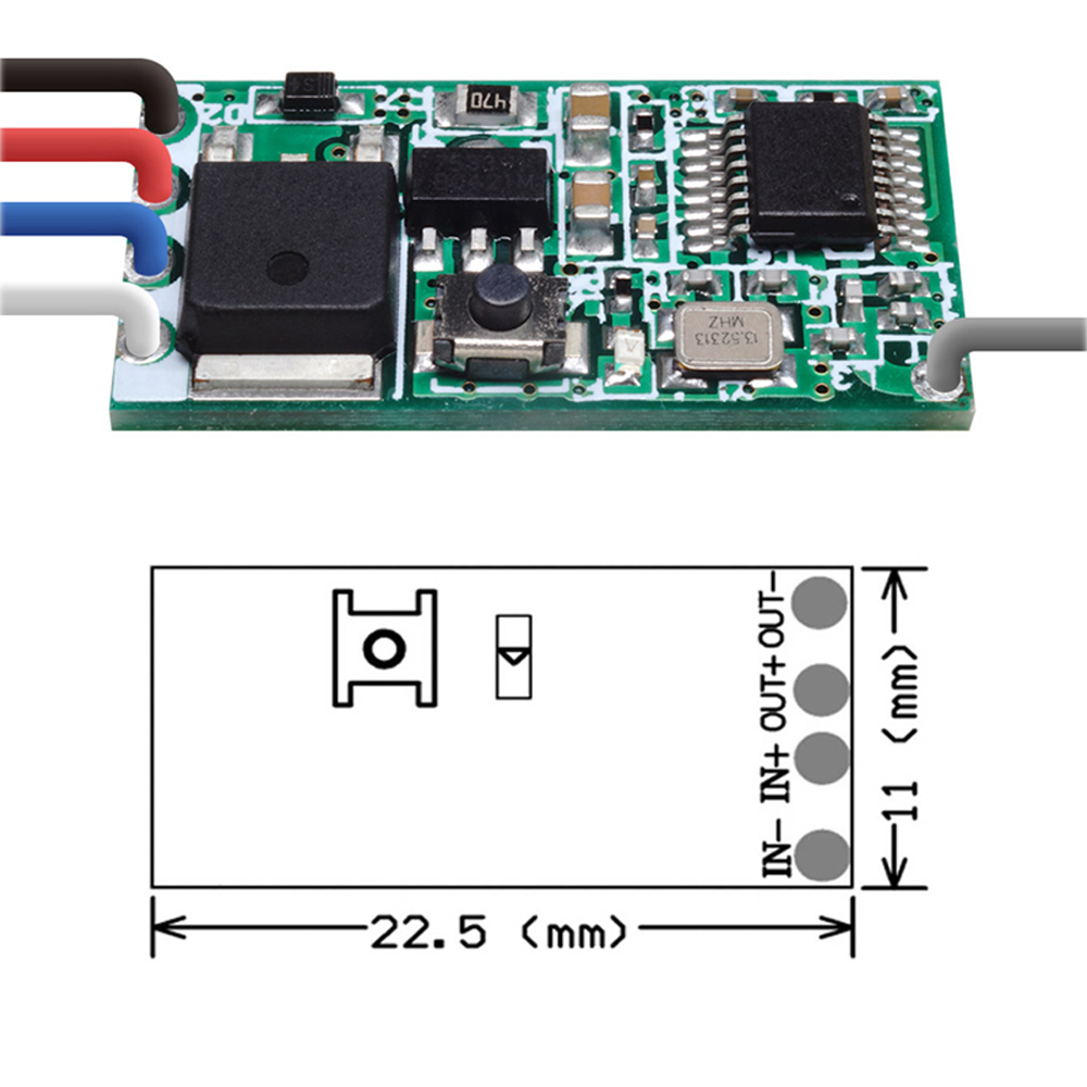 Module relais RF 433 MHz avec télécommande 1 canal DC 3,6 V-24 V – Image 4